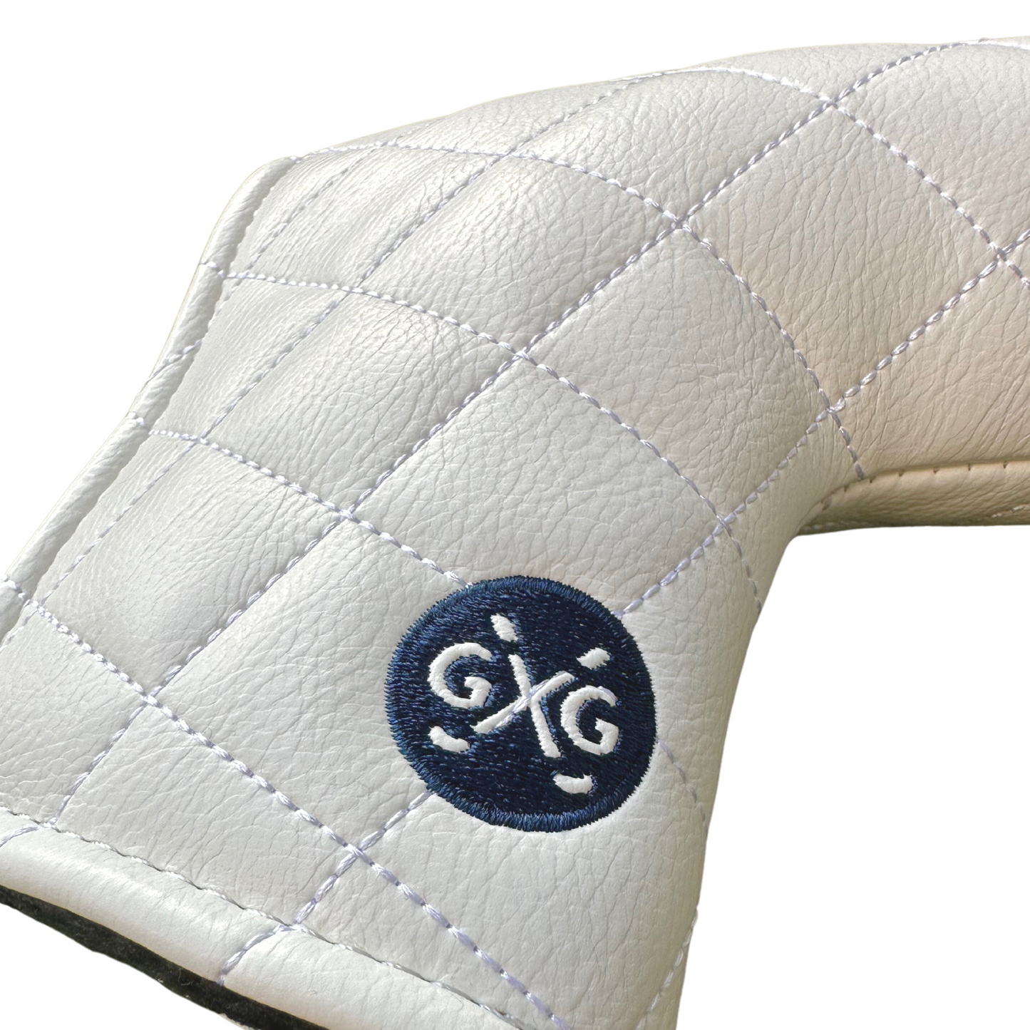 Goodie Luxury Quilted Golf Club Putter Cover- White