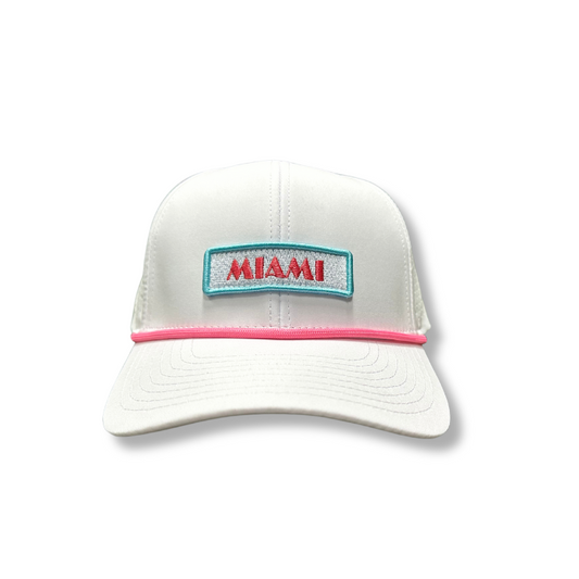 Miami Vice Rope Golf Hat- White